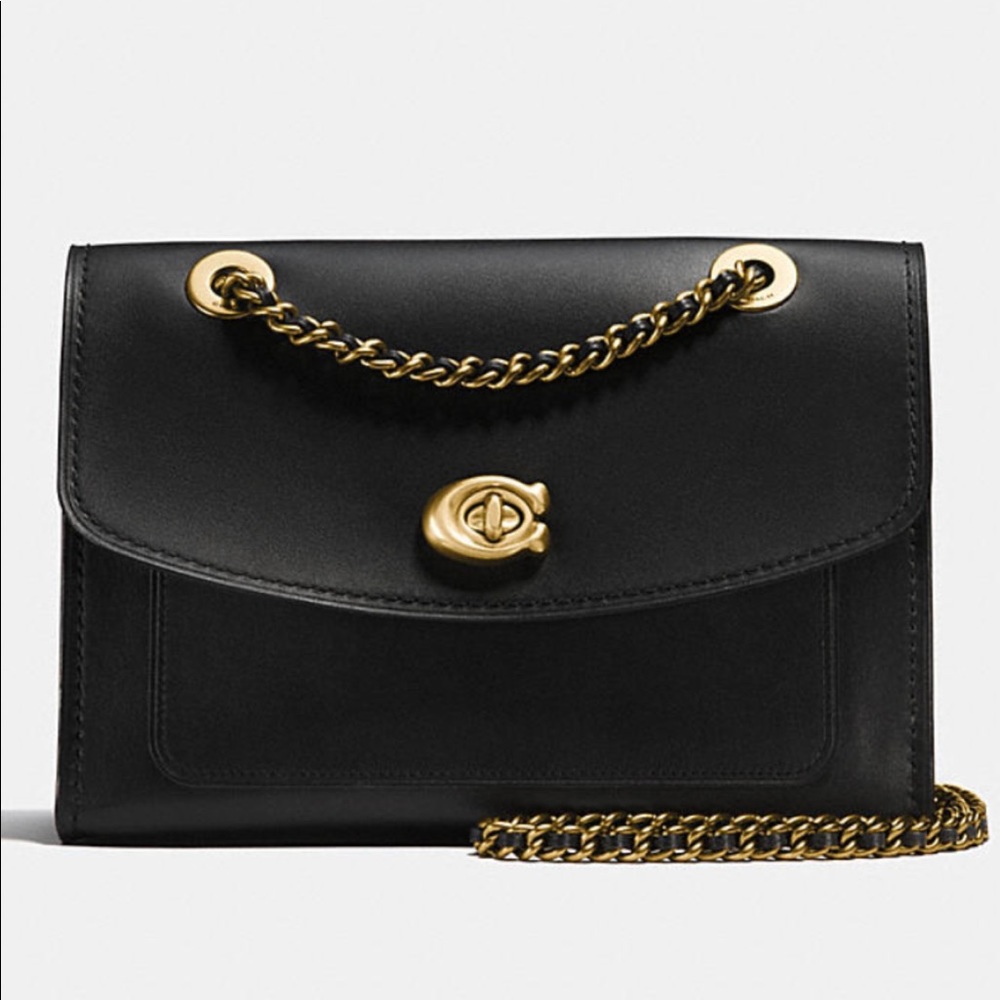 Coach Parker calf leather shoulder bag🖤